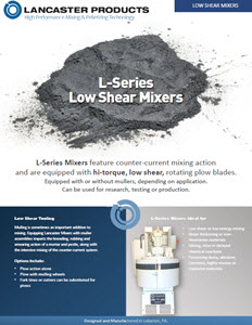Low Shear Mixers Brochure Cover