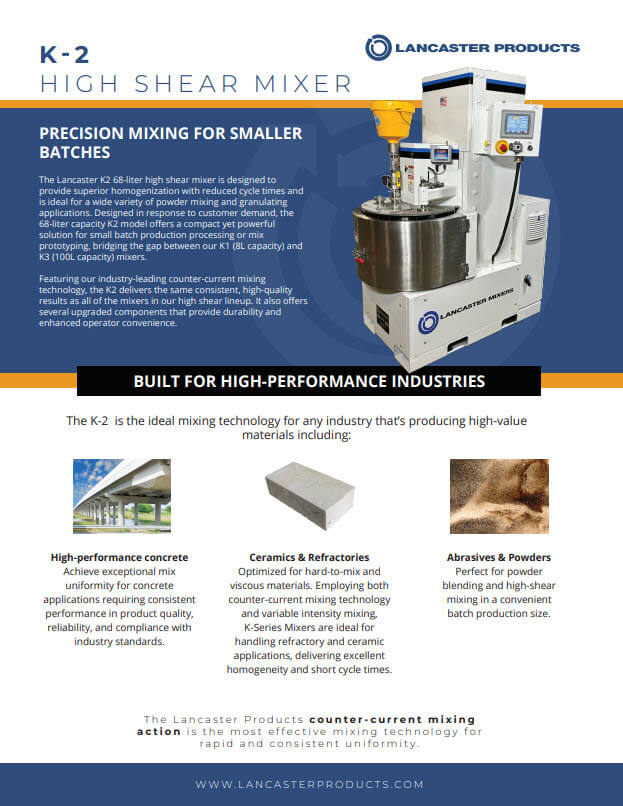 low shear mixer brochure thumbnail